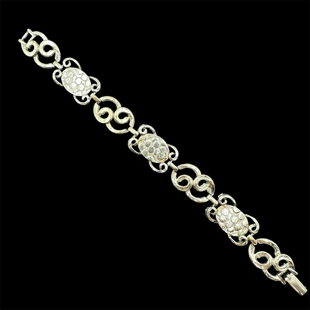 Vintage ART Arthur Pepper Silver Tone Swirl Bracelet